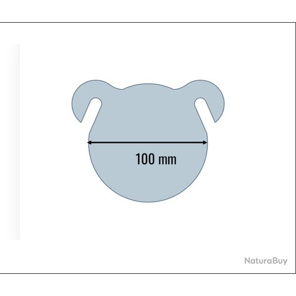 Gong Disque Oreille Ouverte Rouge Hardox 500 - 12 mm 100 mm