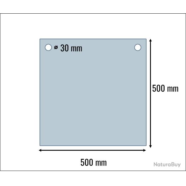 Gong Carr� Gros Calibre Rouge Hardox 500 - 12 mm L500 mm x L500 mm