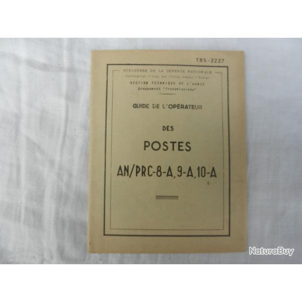 guide de l'op�rateur des postes militaires AN/PRC-8-A,9-A,10-A  TRS-2227