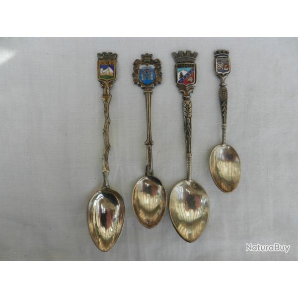 lot de 4 petites cuill�res de collection - Ronchamp-Landau-Vosges-Le Touquet