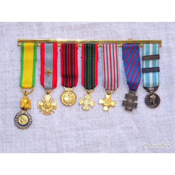 218X lot rare port�e de 7 petites m�dailles , 1939-1945 , r�sistance