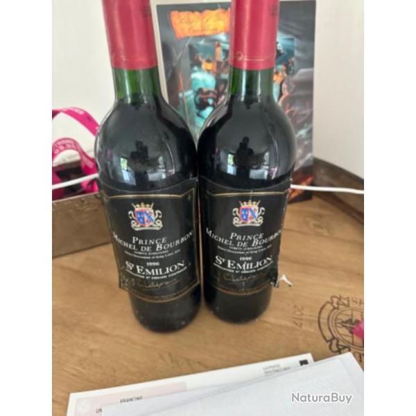 � vendre , saint �milion Prince de Bourbon,A 1996 toujours stock� dans cave ventil�. 1 bouteille.