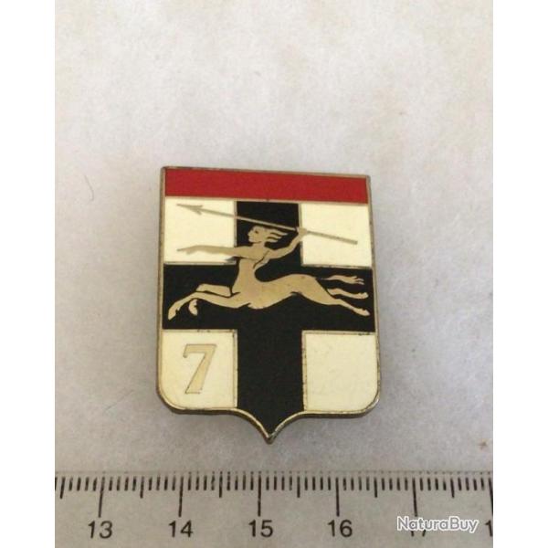 FRANCE ABC ARME BLIND�E CAVALERIE. 7� Division Blind�e �mail, avec chiffre 7