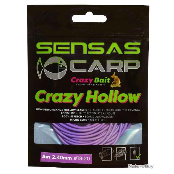 SENSAS �LASTIQUE CRAZY HOLLOW ELASTIC 800% 3M SENSAS 2,40mm 3m