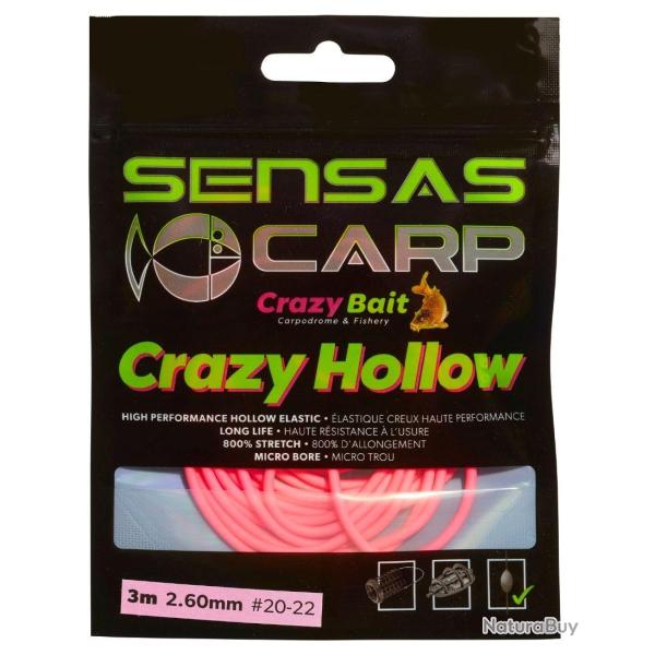 SENSAS �LASTIQUE CRAZY HOLLOW ELASTIC 800% 3M SENSAS 2,60mm 3m
