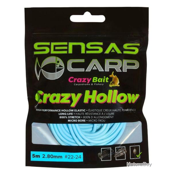 SENSAS �LASTIQUE CRAZY HOLLOW ELASTIC 800% 3M SENSAS 2,80mm 3m