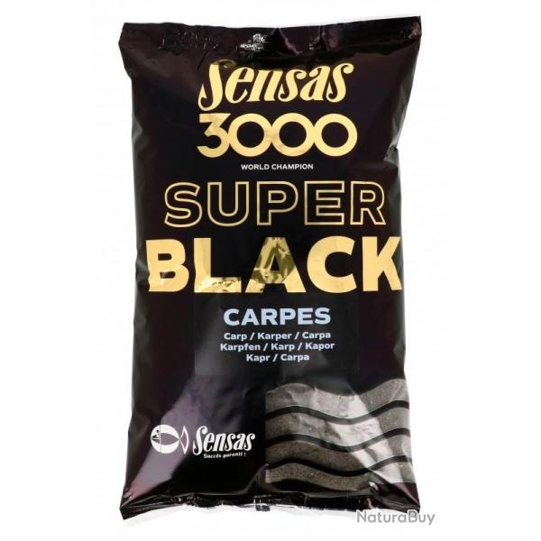 SENSAS AMORCE 3000 SUPER BLACK CARPES 1KG SENSAS