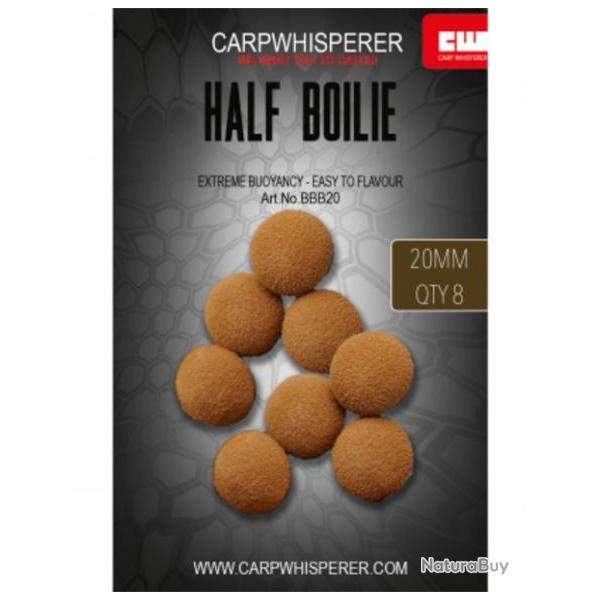 CARP WHISPERER - DEMI BOILIE FLOTTANTE BRUNE Bruin 15 mm