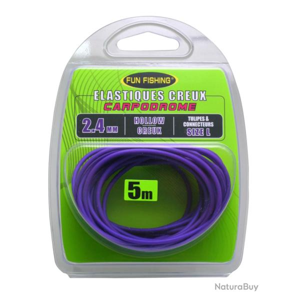 FUN FISHING �LASTIQUES FLUO CREUX FUN FISHING 2,40mm 5m