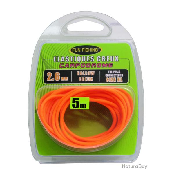 FUN FISHING �LASTIQUES FLUO CREUX FUN FISHING 2,60mm 5m
