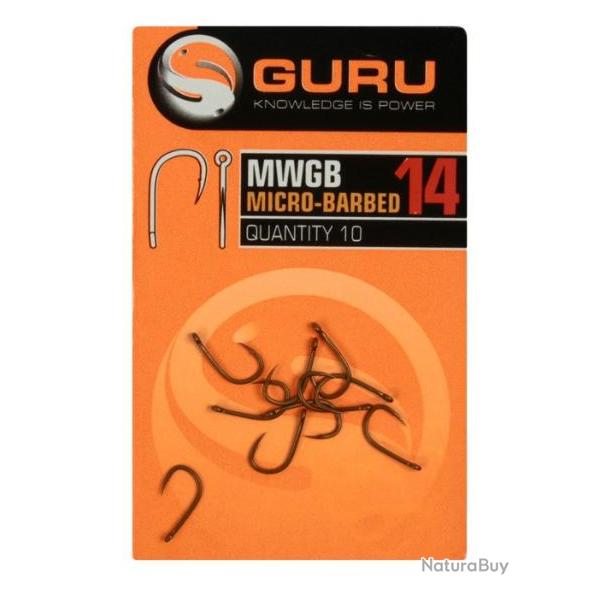 GURU HAKEN MWG HOOK BARBED/EYED 16