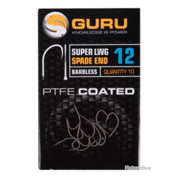 GURU HAME�ON SUPER LWG HOOK BARBLESS/SPADE END 12