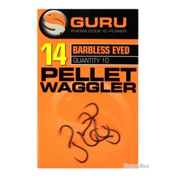 GURU HAME�ON PELLET WAGGLER HOOK BARBLESS/EYED 20