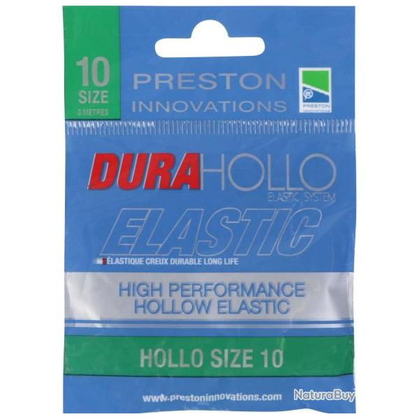 PRESTON ELASTIQUE DURA HOLLO ELASTIC 3M PRESTON 1,90mm 3m No 10