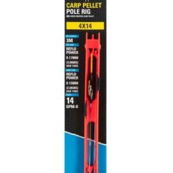 PRESTON LIGNE MONT&Eacute;E DES SHIPP CARP PELLET POLE RIG 3m 0,15mm 4x12