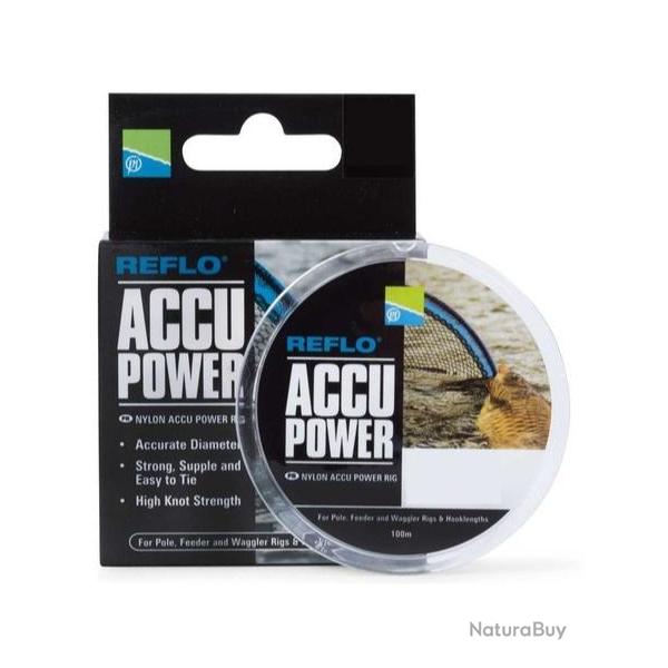PRESTON FIL DE P�CHE REFLO ACCU POWER LINE NYLON 100M PRESTON 0,16mm