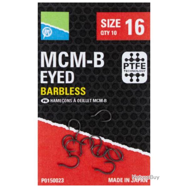 PRESTON HAME�ONS MCM-B EYED BARBLESS HOOK PRESTON 12
