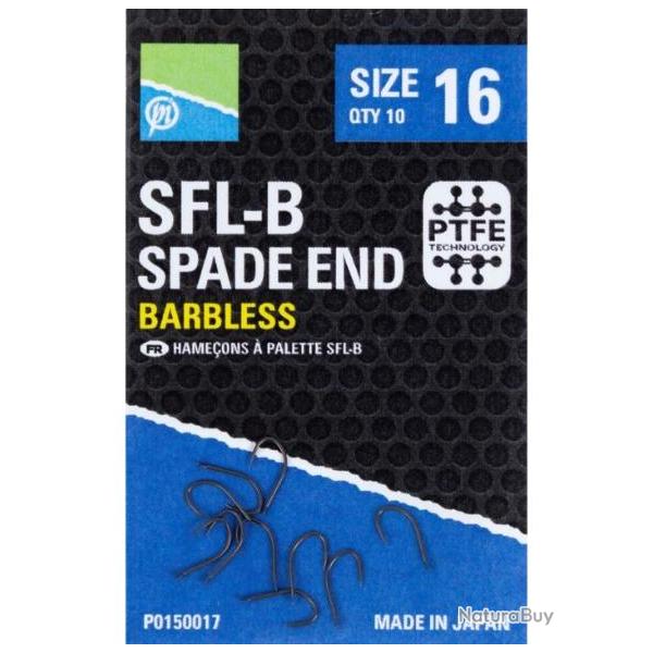 PRESTON HAME�ONS SFL-B SPADE END BARBLESS HOOK PRESTON 18