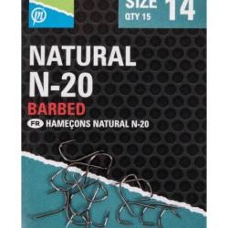 PRESTON HAME&Ccedil;ONS NATURAL N-20 BARBED HOOK 12