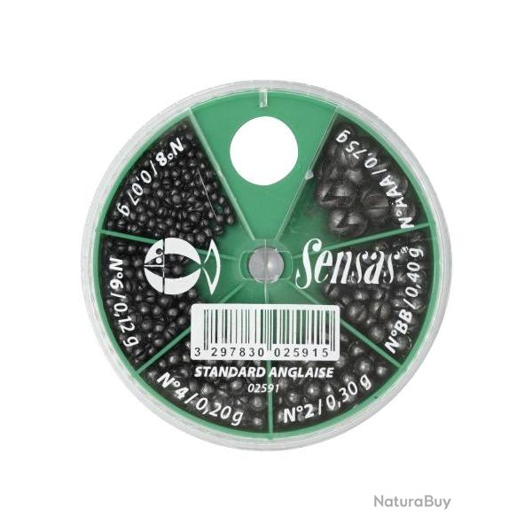 SENSAS PLOMBS BOITE STANDARD ANGLAISE SENSAS