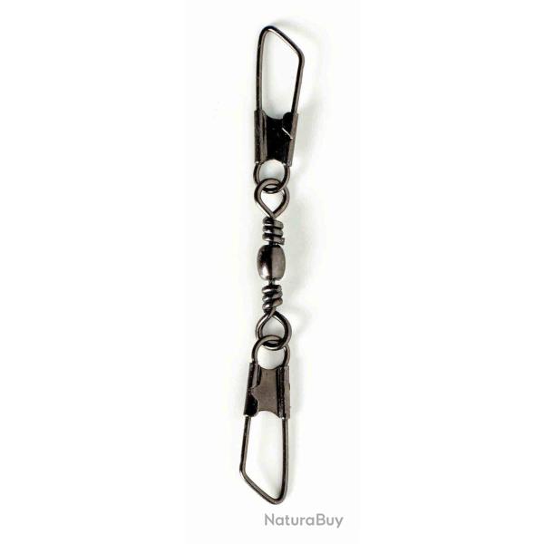 ARCA EMERILLON BARREL SWIVEL WITH DOUBLE SAFETY SNAP - BLACK NICKEL No 14 7kg