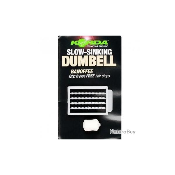 KORDA SLOW SINKING DUMBELL BANOFFEE WHITE KORDA 8mm