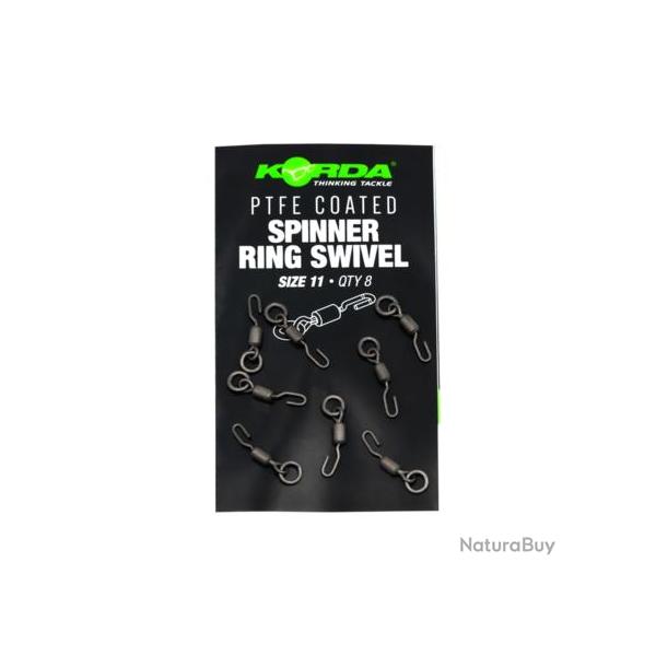 KORDA MAT�RIEL BAS DE LIGNE TPTFE COATED SPINNER RING SWIVEL SIZE 11 KORDA