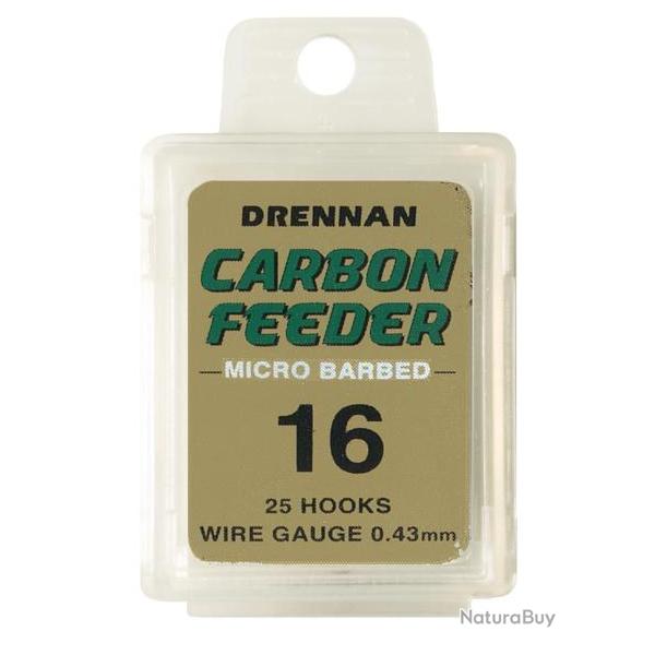 DRENNAN HAME�ONS CARBON FEEDER BARBED BOX 25PCS 16