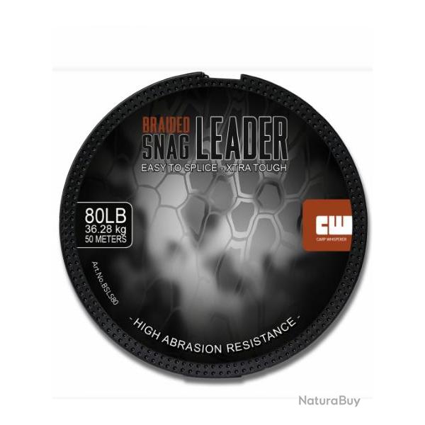 CARP WHISPERER - TRESSEE BRAIDED SNAG LEADER Silt