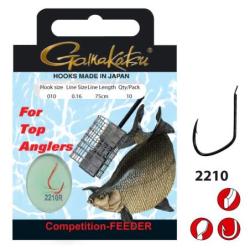 GAMAKATSU BAS DE LIGNE COMPETITION BREAM FEEDER LS - 2210, 75CM 0,14mm 14