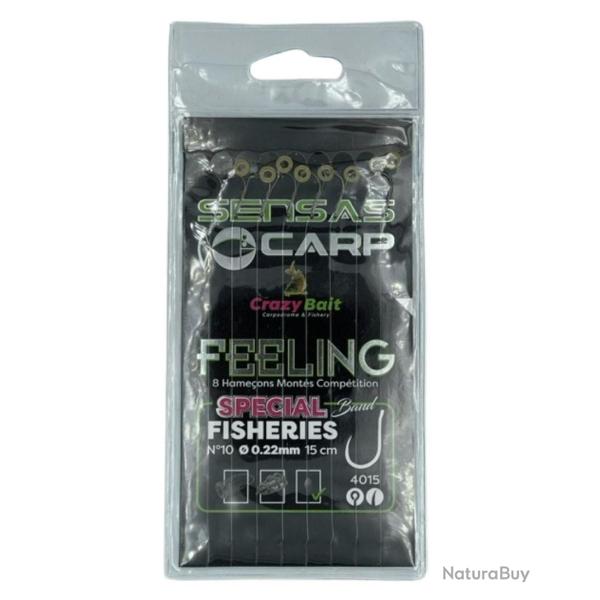 SENSAS BAS DE LIGNE MONTEES METHOD CRAZY BAIT 4015 SENSAS 0,22mm 10