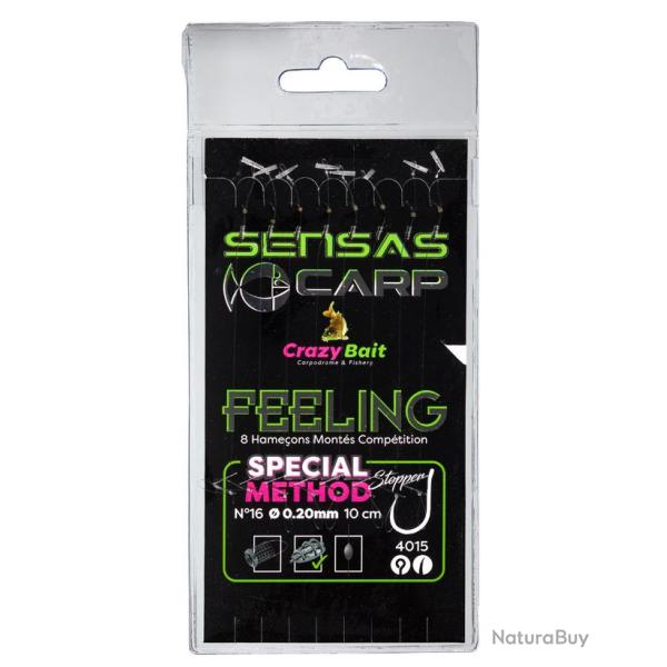 SENSAS BAS DE LIGNE MONTEES METHOD SPEEDSTOP 4015 10CM 0,22mm 14