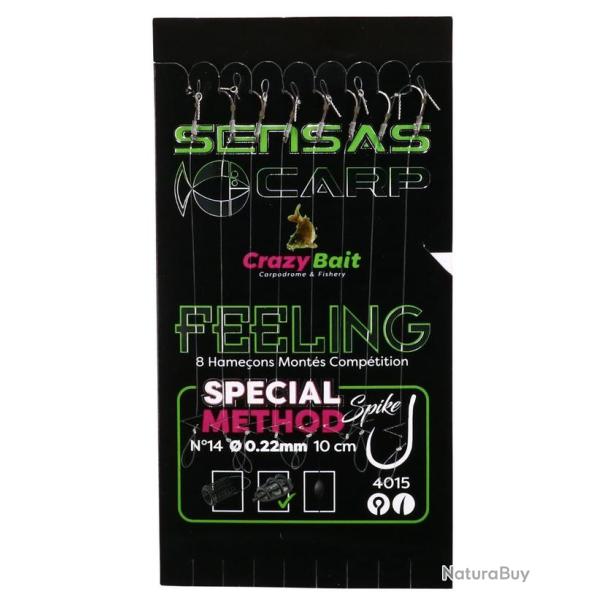 SENSAS BAS DE LIGNE METHOD MONTES SPIKE BAYONET 4015 10CM SENSAS 0,20mm 16