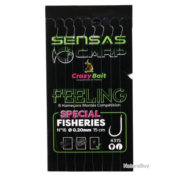 SENSAS BAS DE LIGNE METHOD HAME�ONS MONTES CRAZY BAIT 4315 0,20mm 14