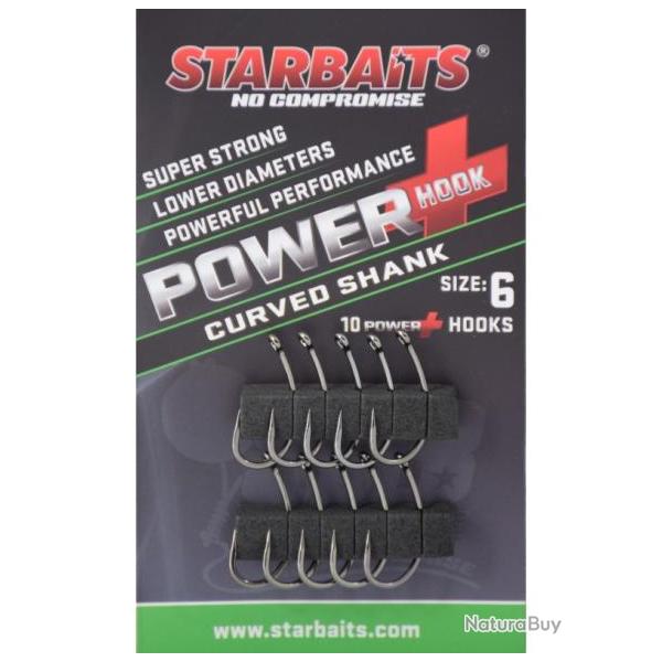 STARBAITS - HAME�ON POWER HOOK CURVED SHANK 6