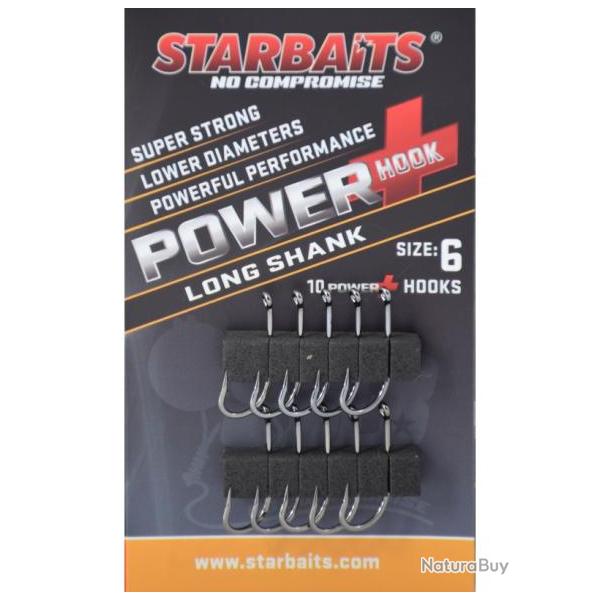 STARBAITS - HAME�ON POWER HOOK LONG SHANK 6