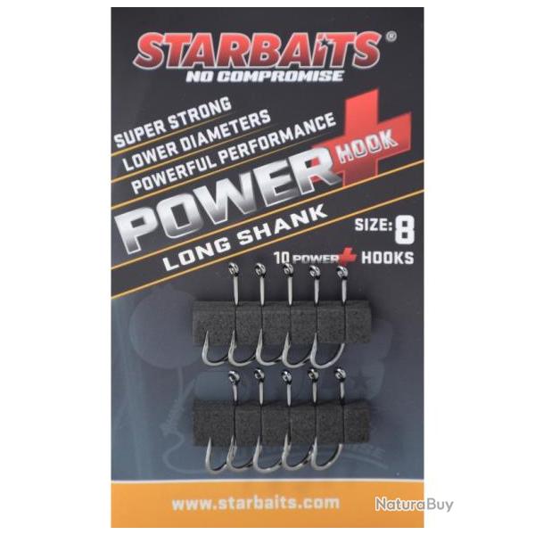 STARBAITS - HAME�ON POWER HOOK LONG SHANK 8