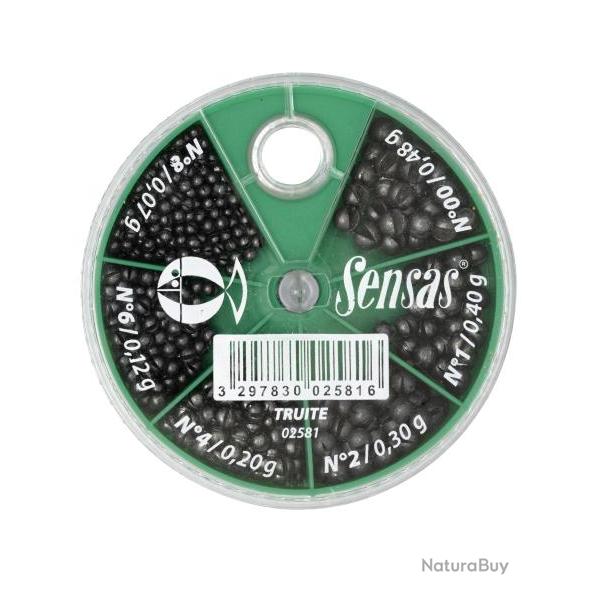 SENSAS PLOMBS BOITE STANDARD TRUITE SENSAS