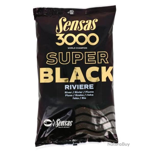 SENSAS AMORCE 3000 SUPER BLACK RIVI�RE 1KG SENSAS
