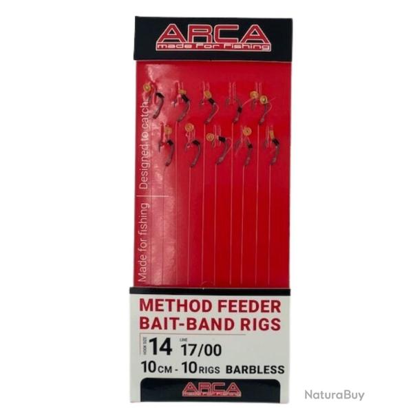 ARCA BAS DE LIGNE METHOD FEEDER BAIT-BAND RIG K07 BARBLESS 10CM ARCA 0,17mm 14 4''/10cm