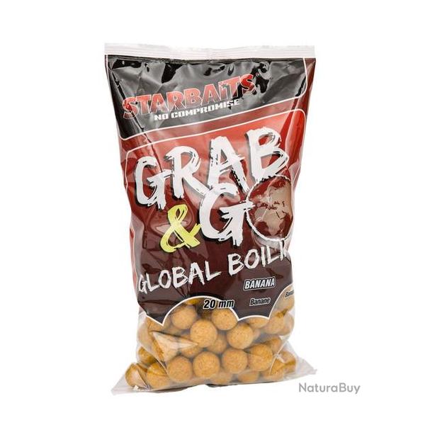 STARBAITS BOUILLETTES GRAB&GO GLOBAL BOILIES BANANA CREAM 14MM STARBAITS 2kg500 14mm