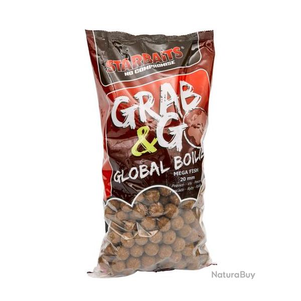STARBAITS BOUILLETTES GRAB&GO GLOBAL BOILIES MEGA FISH 14MM STARBAITS 2kg500 14mm