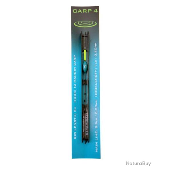DRENNAN LIGNES MONT�ES CARP 4 POLE RIGS DRENNAN 0,30gr 3m 0,23mm 12