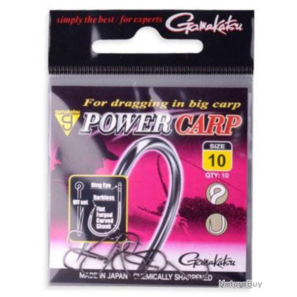 GAMAKATSU HAME�ON POWER CARP EYED BARBLESS GAMAKATSU 12