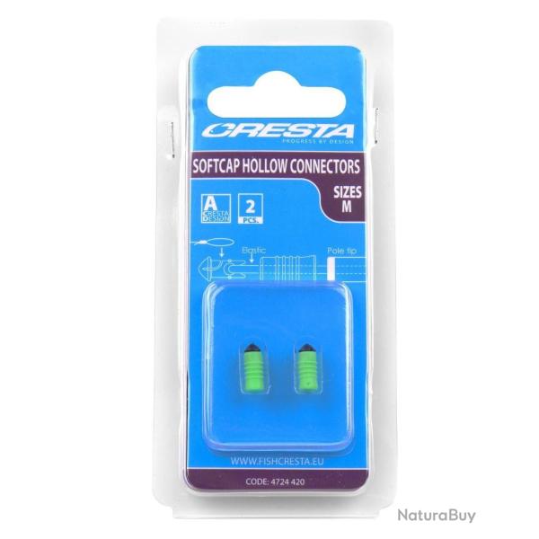 CRESTA �LASTIQUE SOFT CAP HOLLOW CONNECTORS CRESTA Vert Medium