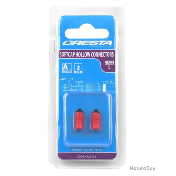 CRESTA �LASTIQUE SOFT CAP HOLLOW CONNECTORS CRESTA Rouge Large