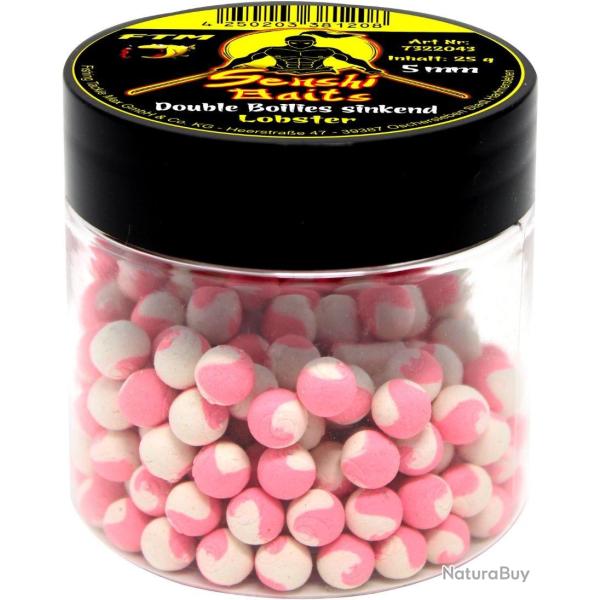 SENSHI BAITS BOILIES SINKEND 5MM LOBSTER BLANC PINK 25GR SENSHI BAITS