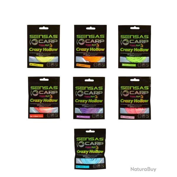 SENSAS �LASTIQUE CRAZY HOLLOW ELASTIC 800% 5M SENSAS 2,20mm 5m