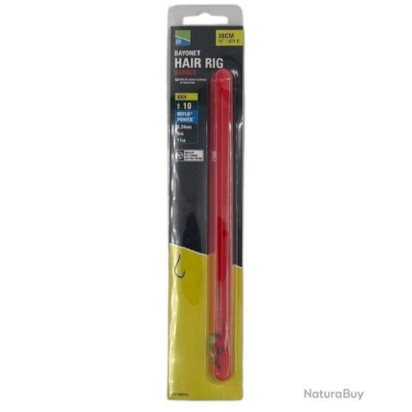 PRESTON BAS DE LIGNE MAG STORE KKH BAYONET HAIR RIGS 15"/38CM PRESTON 0,24mm 10