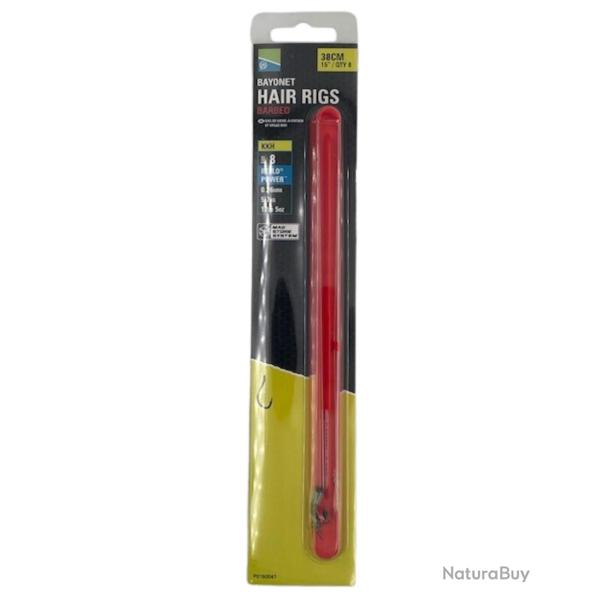 PRESTON BAS DE LIGNE MAG STORE KKH BAYONET HAIR RIGS 15"/38CM PRESTON 8 0,26mm